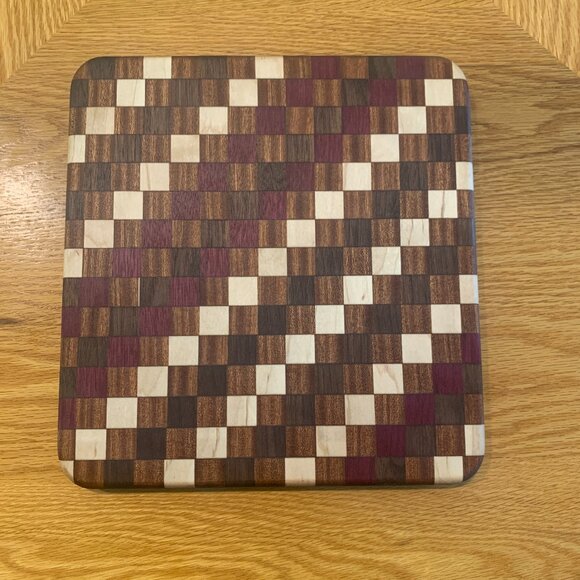 Cutting Board Walnut / Sapele / Purple Heart / Maple Hardwoods Hand Crafted - Picture 2 of 8